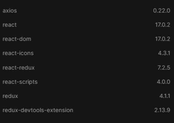 Redux Dependencies